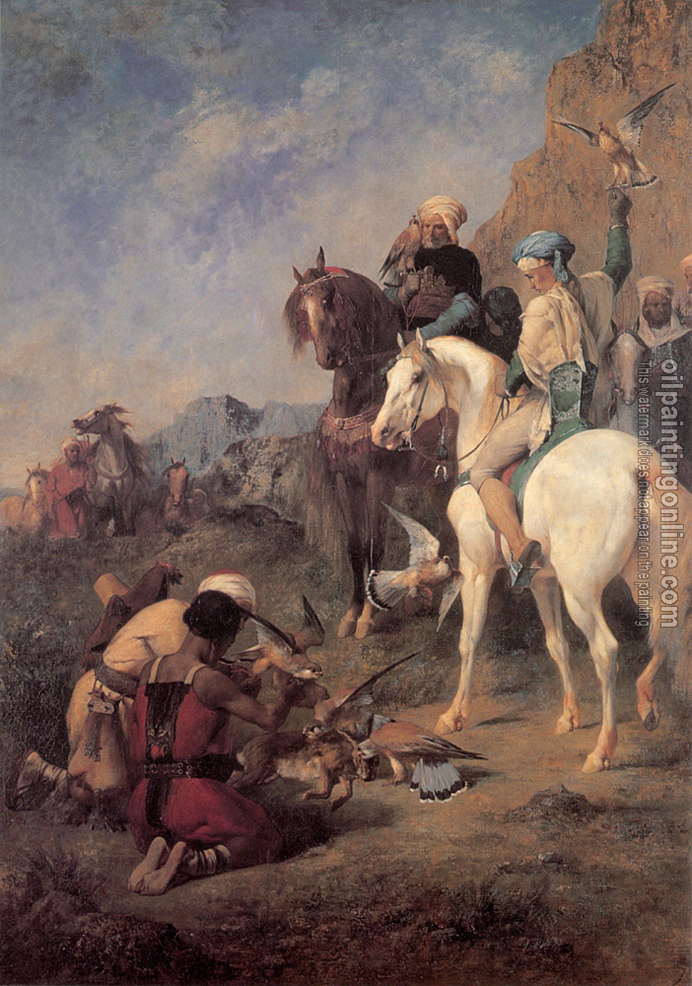 Eugene Fromentin - Falcon Hunting in Algeria